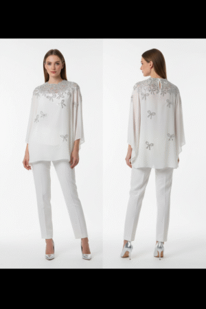 Embellished Tunic with 3/4 Sleeves | Elegant • Comfortable • Effortlessly Chic