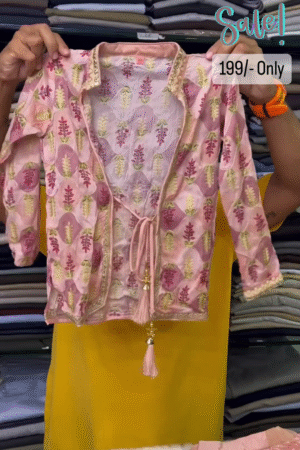 Campana Girls Dusty Pink Cotton Flared Fit Lehenga Set – Elegant, Comfortable & Celebration-Ready