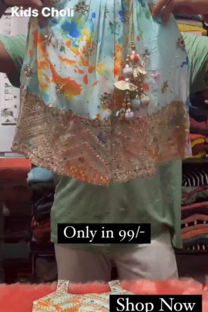 Baby Girl’s Georgette G8 A-Line Square Neck Cap Sleeve Lehenga Choli Set — A Perfect Blend of Comfort, Elegance & Celebration